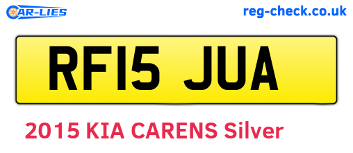 RF15JUA are the vehicle registration plates.