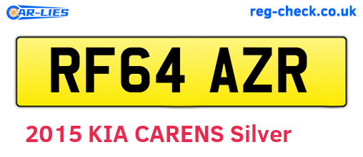 RF64AZR are the vehicle registration plates.