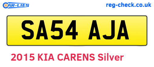SA54AJA are the vehicle registration plates.