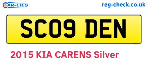 SC09DEN are the vehicle registration plates.
