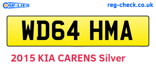 WD64HMA are the vehicle registration plates.