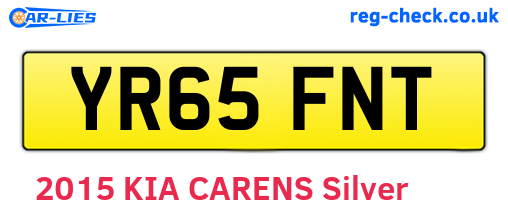 YR65FNT are the vehicle registration plates.