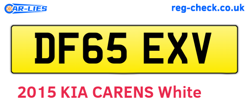 DF65EXV are the vehicle registration plates.