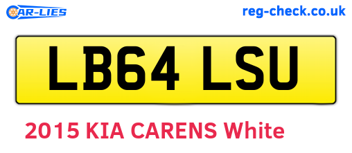 LB64LSU are the vehicle registration plates.