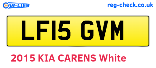 LF15GVM are the vehicle registration plates.