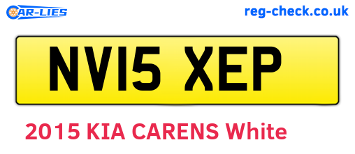 NV15XEP are the vehicle registration plates.