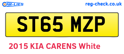 ST65MZP are the vehicle registration plates.