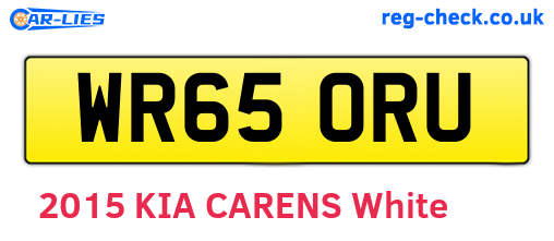 WR65ORU are the vehicle registration plates.