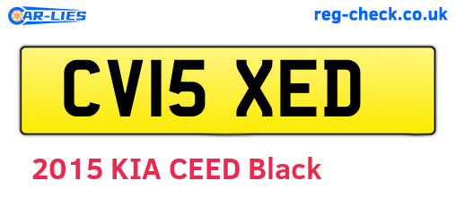 CV15XED are the vehicle registration plates.
