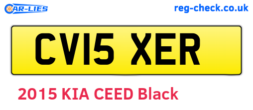 CV15XER are the vehicle registration plates.