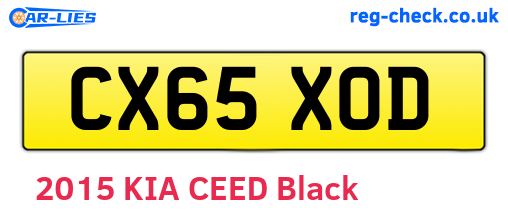 CX65XOD are the vehicle registration plates.