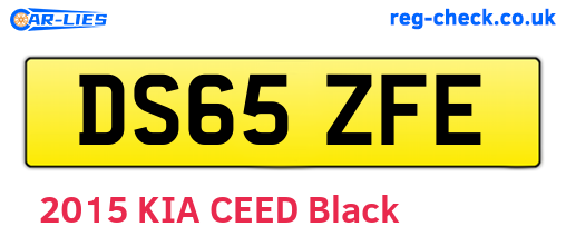 DS65ZFE are the vehicle registration plates.