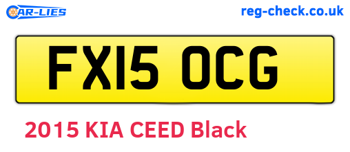FX15OCG are the vehicle registration plates.