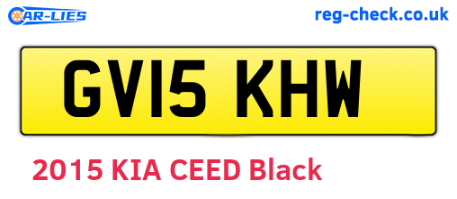 GV15KHW are the vehicle registration plates.