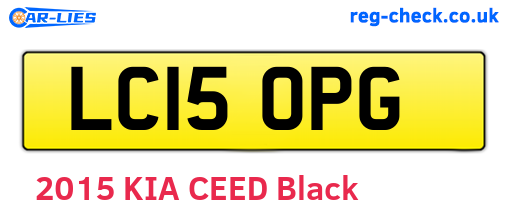 LC15OPG are the vehicle registration plates.