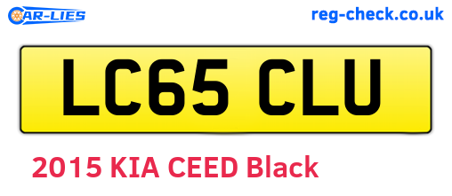 LC65CLU are the vehicle registration plates.