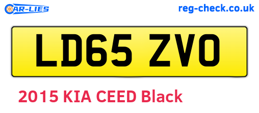 LD65ZVO are the vehicle registration plates.