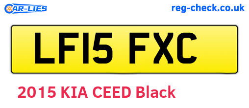 LF15FXC are the vehicle registration plates.