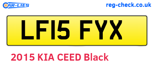 LF15FYX are the vehicle registration plates.
