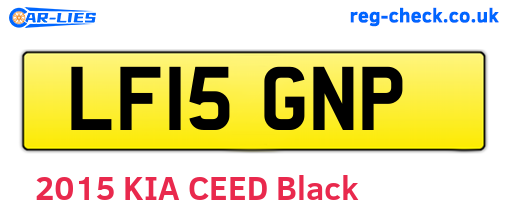 LF15GNP are the vehicle registration plates.