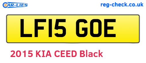 LF15GOE are the vehicle registration plates.