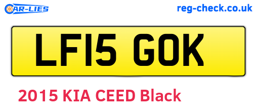 LF15GOK are the vehicle registration plates.