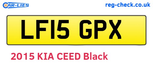 LF15GPX are the vehicle registration plates.