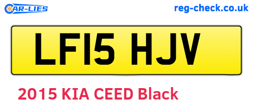 LF15HJV are the vehicle registration plates.