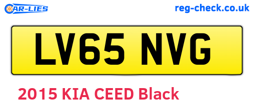 LV65NVG are the vehicle registration plates.