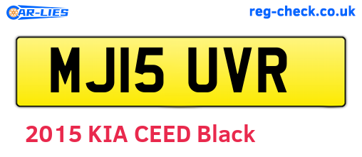 MJ15UVR are the vehicle registration plates.