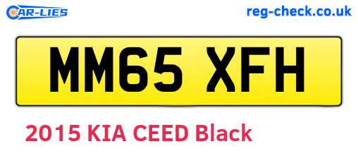 MM65XFH are the vehicle registration plates.