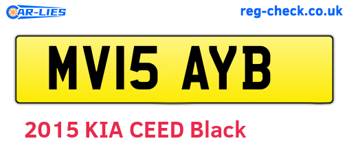 MV15AYB are the vehicle registration plates.