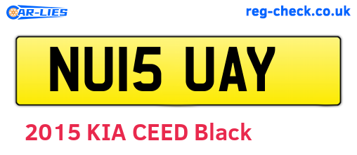 NU15UAY are the vehicle registration plates.