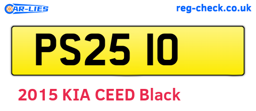 PS2510 are the vehicle registration plates.