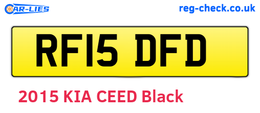 RF15DFD are the vehicle registration plates.