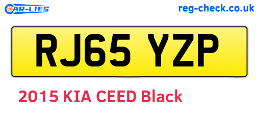 RJ65YZP are the vehicle registration plates.