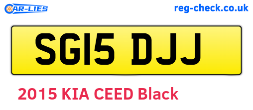SG15DJJ are the vehicle registration plates.