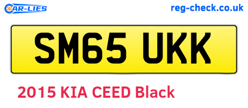 SM65UKK are the vehicle registration plates.