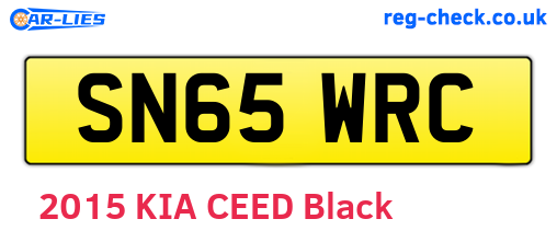 SN65WRC are the vehicle registration plates.