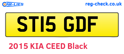 ST15GDF are the vehicle registration plates.