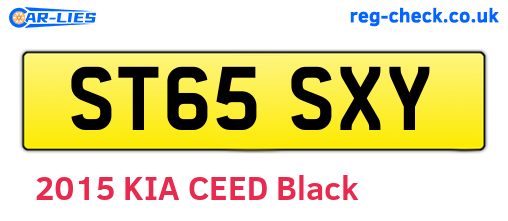 ST65SXY are the vehicle registration plates.