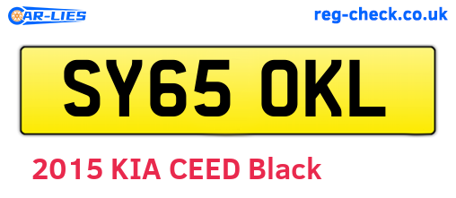 SY65OKL are the vehicle registration plates.