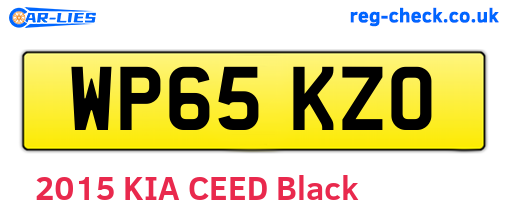 WP65KZO are the vehicle registration plates.