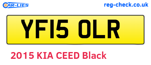 YF15OLR are the vehicle registration plates.