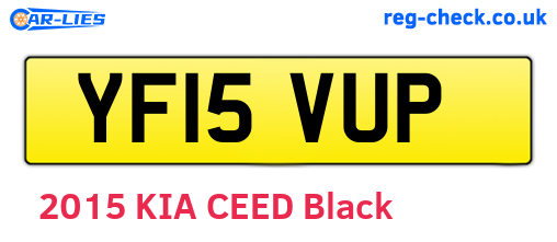 YF15VUP are the vehicle registration plates.