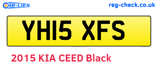 YH15XFS are the vehicle registration plates.
