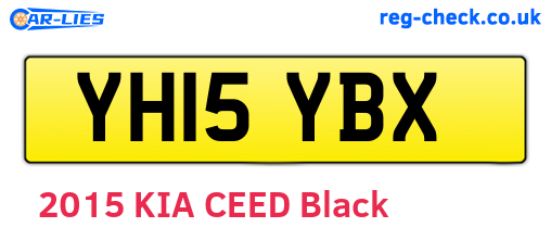 YH15YBX are the vehicle registration plates.