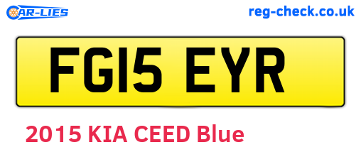 FG15EYR are the vehicle registration plates.