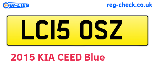 LC15OSZ are the vehicle registration plates.