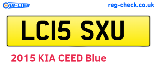 LC15SXU are the vehicle registration plates.